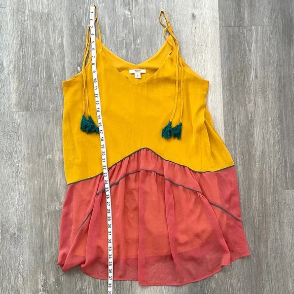 Mossimo Supply Co. two-tone Yellow/Coral dress Festival Beach - Picture 7 of 7